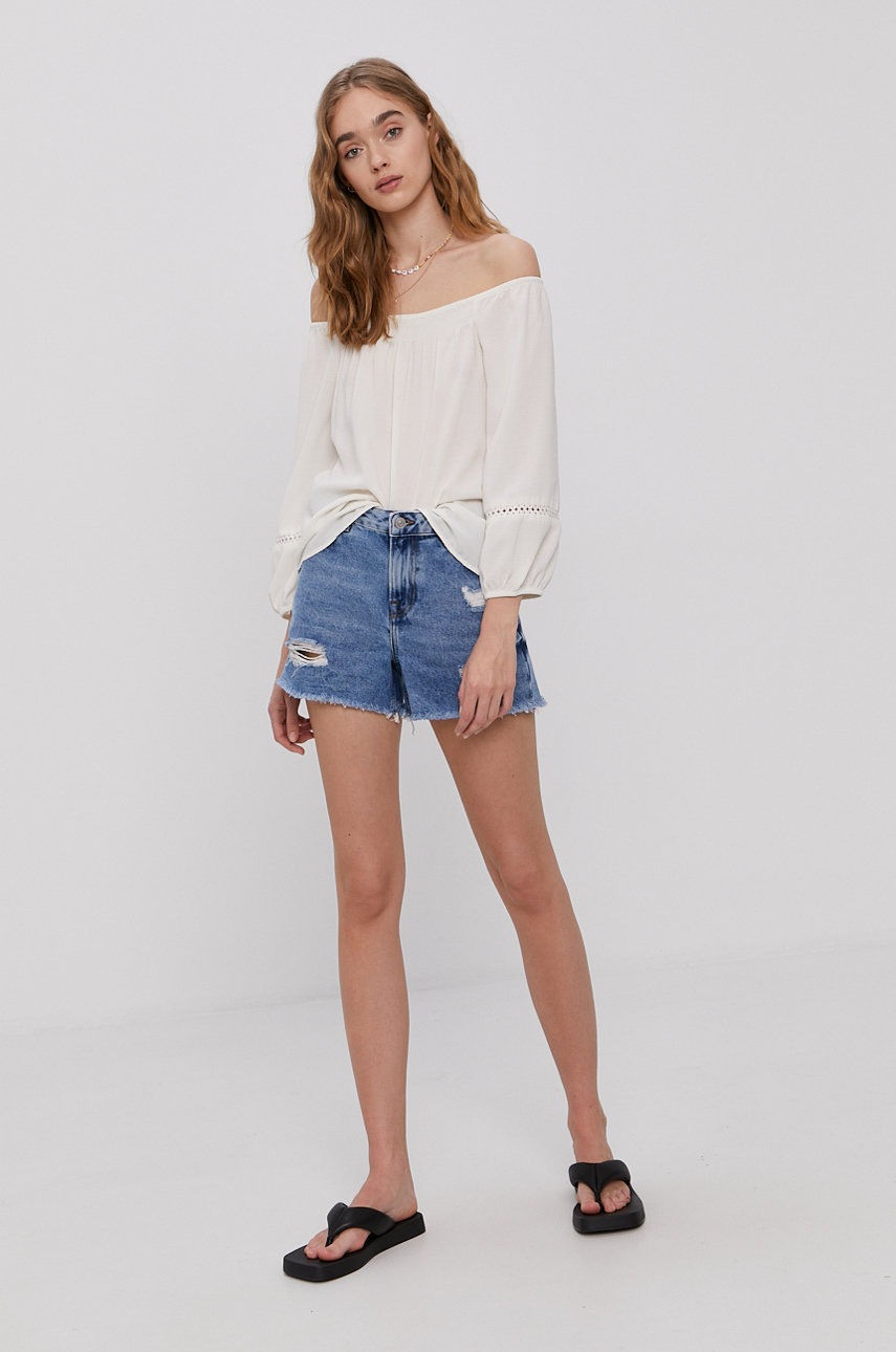 

Джинсовые шорты Cross Jeans женские гладкие средняя посадка
