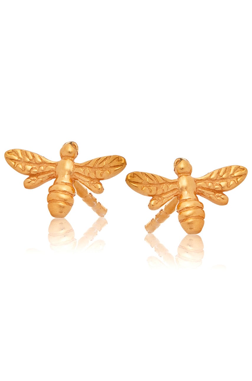 ANIA KRUK - Kolczyki ze srebra pokrytego złotem Hippie