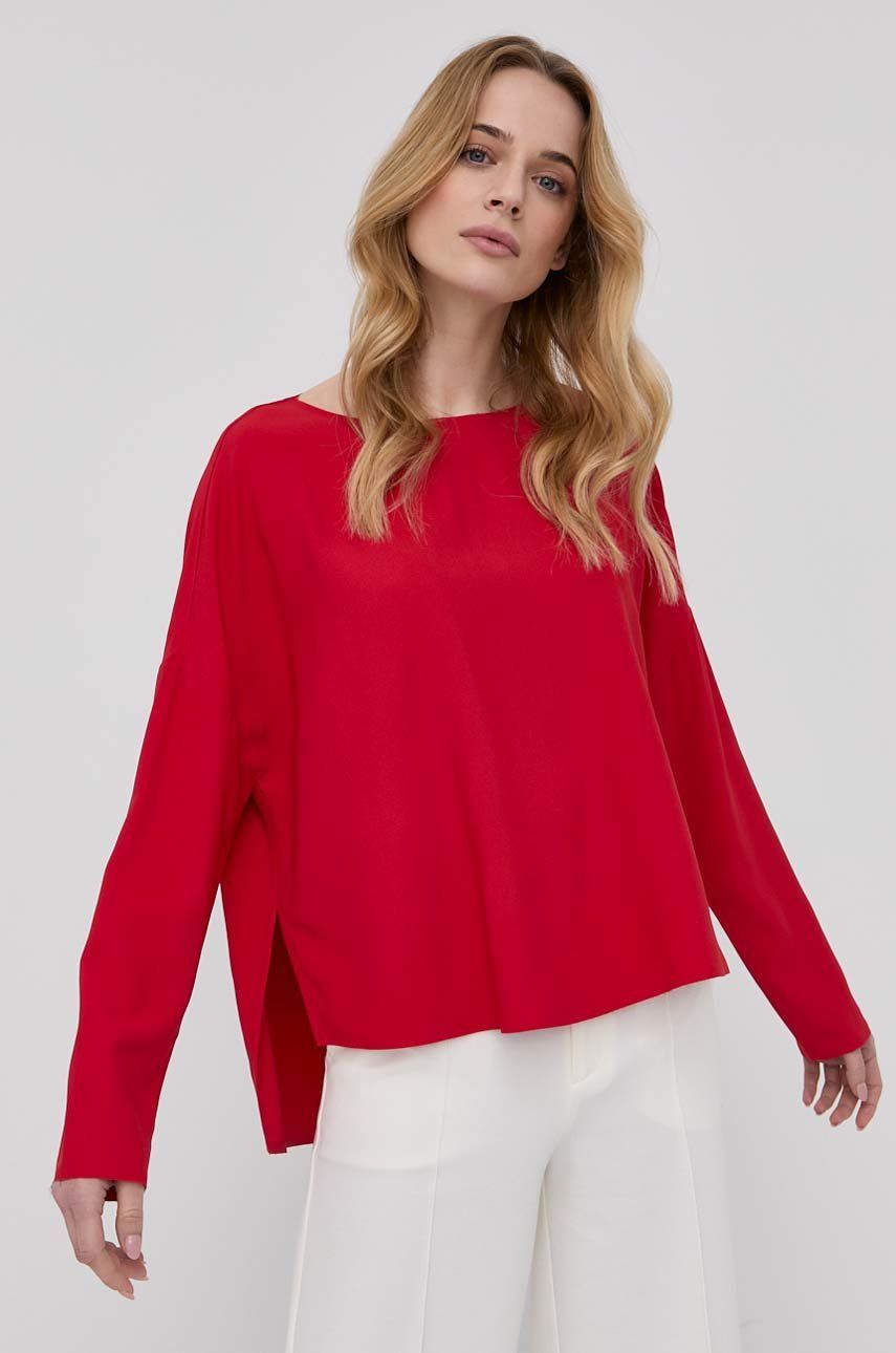 Liviana Conti bluza femei, culoarea rosu, neted answear.ro imagine promotii 2022