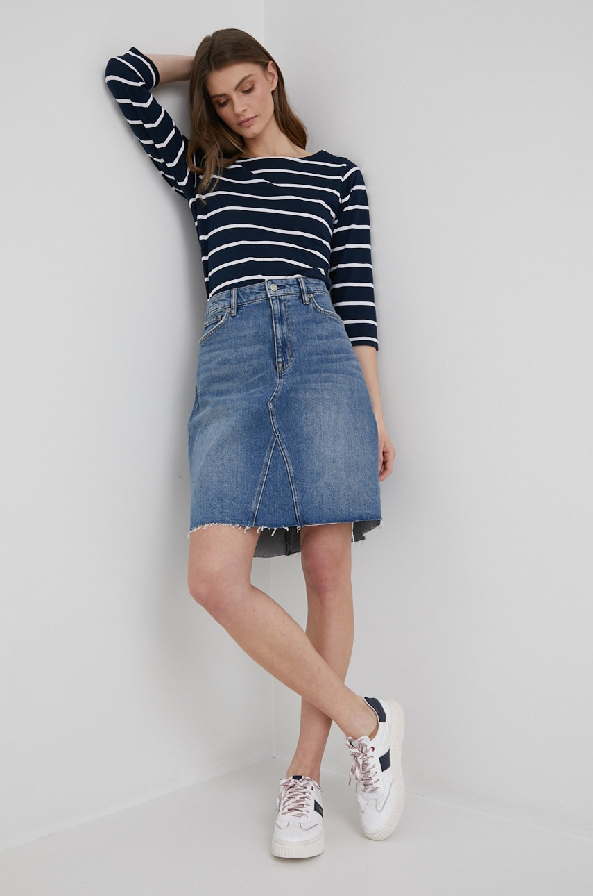 

Хлопковый лонгслив Lee Cooper цвет синий