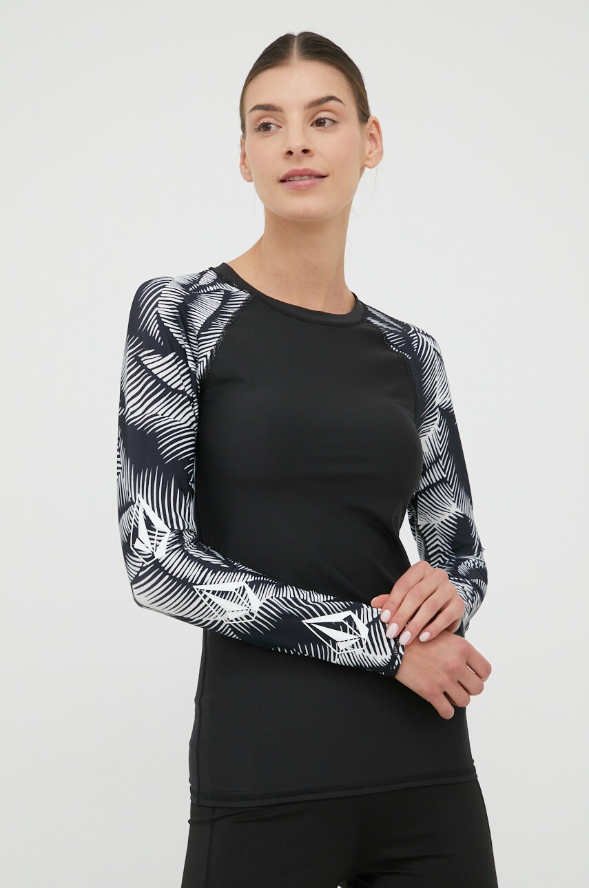 Volcom longsleeve femei, culoarea negru