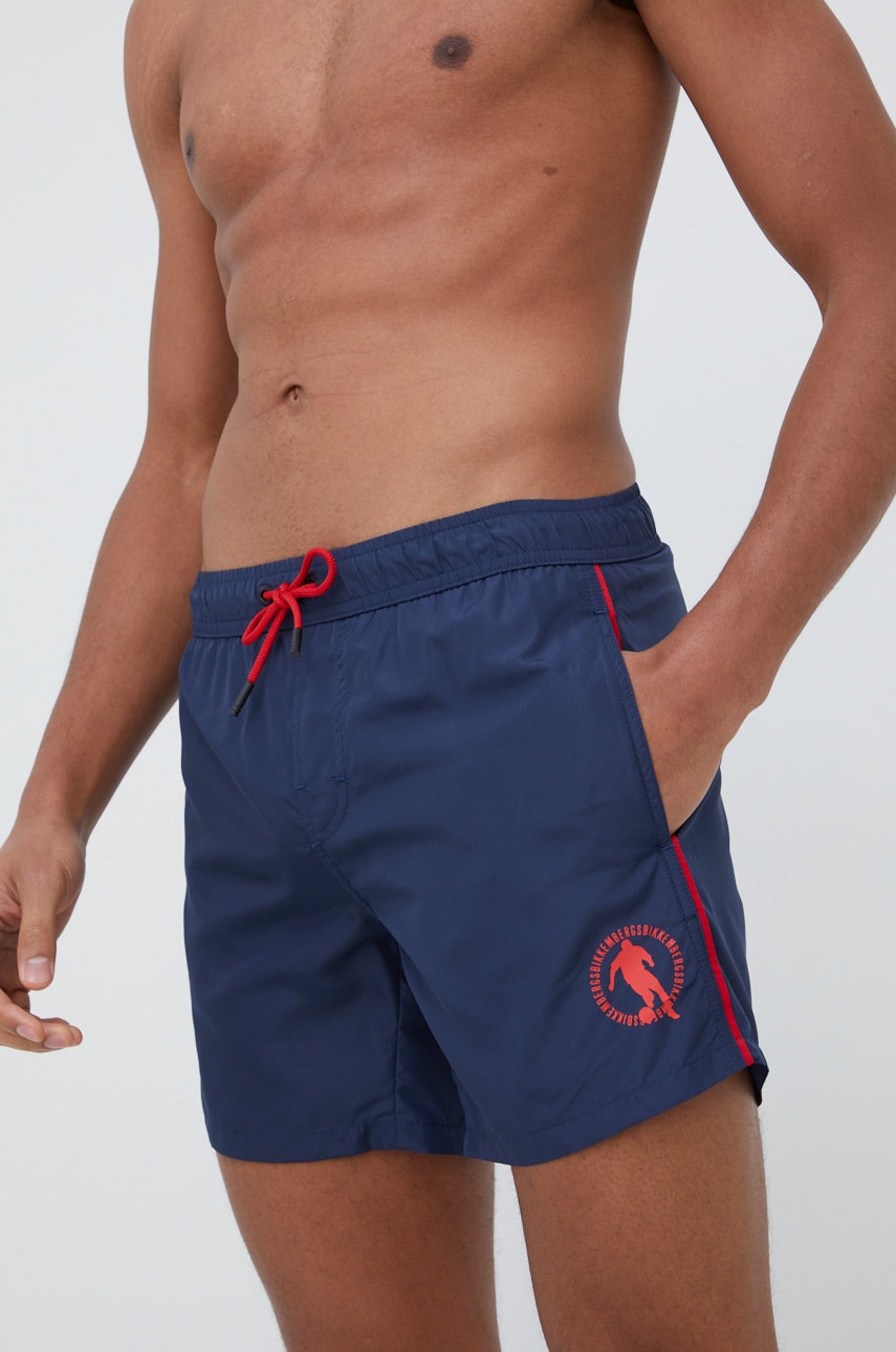 Bikkembergs pantaloni scurti de baie culoarea albastru marin
