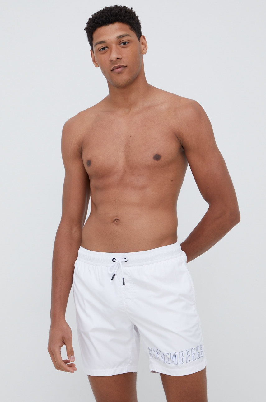 

Плувни шорти Bikkembergs в бяло, Бял