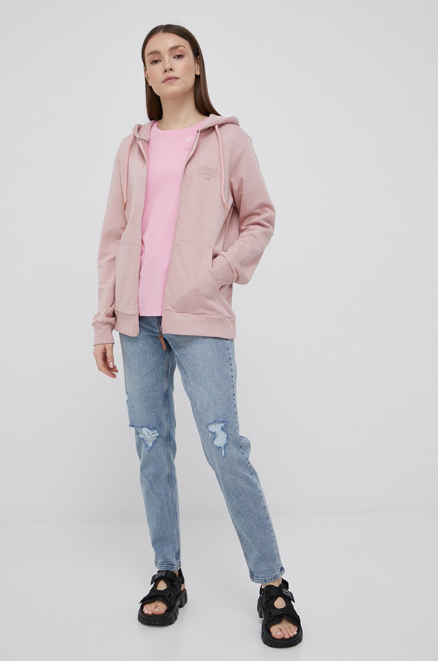 

Кофта Cross Jeans жіноча колір рожевий однотонна