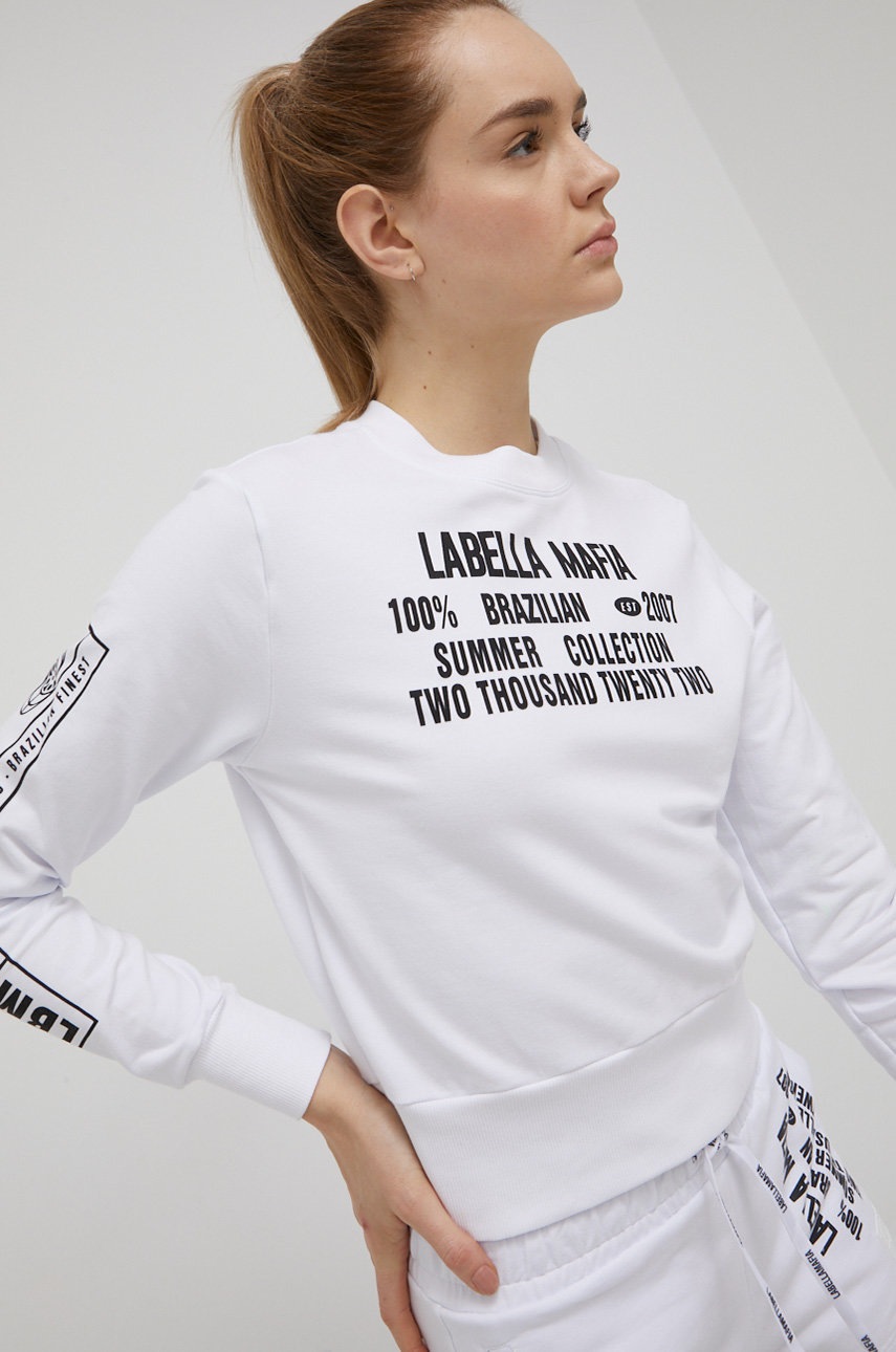 

Кофта LaBellaMafia жіноча колір білий з принтом