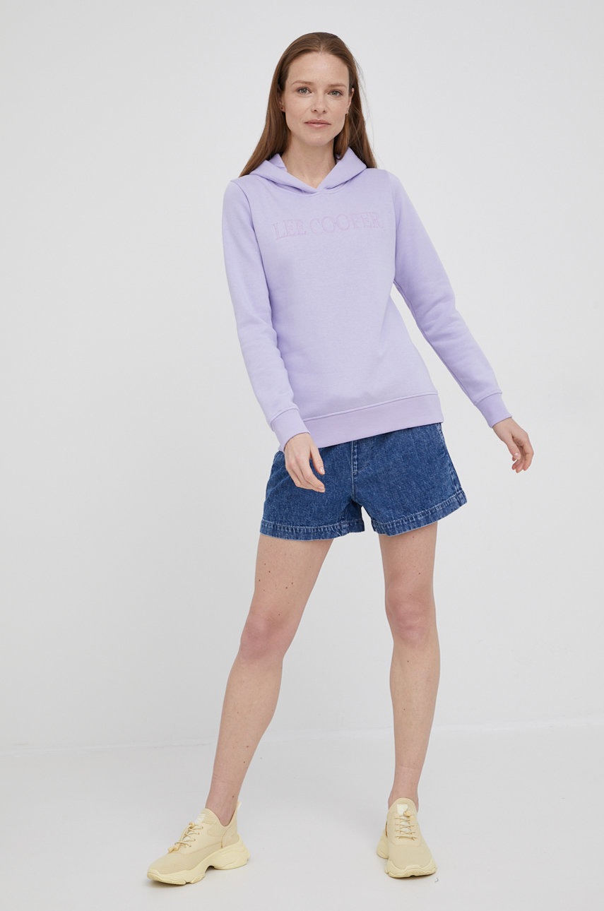 

Кофта Lee Cooper жіноча колір фіолетовий з аплікацією