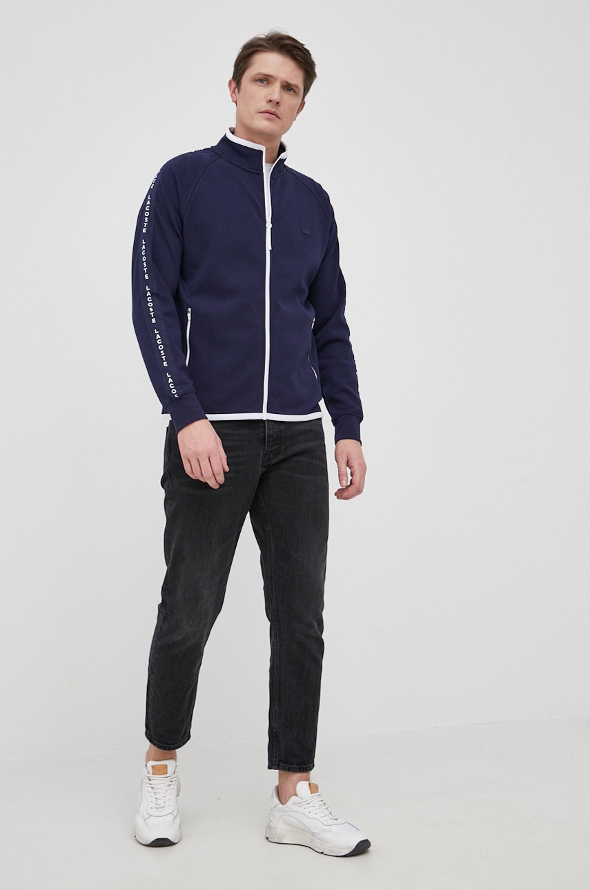 

Кофта Lacoste мужская цвет синий однотонная
