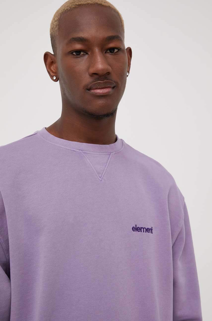 Element bluza bawełniana męska kolor fioletowy gładka