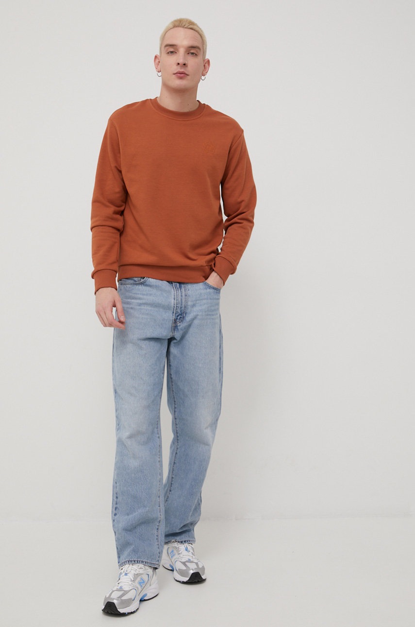 

Кофта Cross Jeans мужская цвет коричневый однотонная