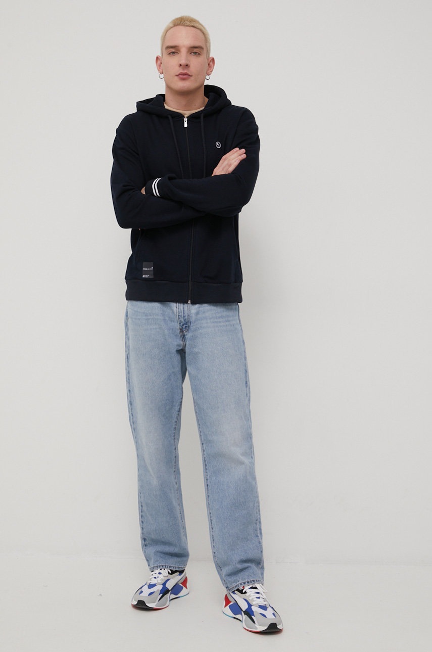 

Кофта Cross Jeans чоловіча колір синій однотонна