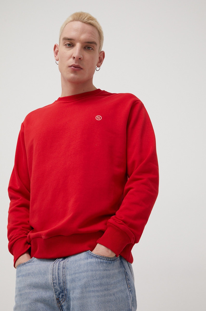 

Суичър Cross Jeans мъжка в червено с изчистен дизайн, Червен
