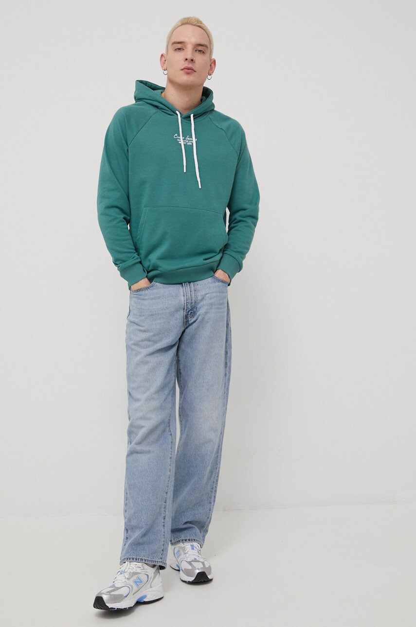 

Кофта Cross Jeans мужская цвет зелёный однотонная