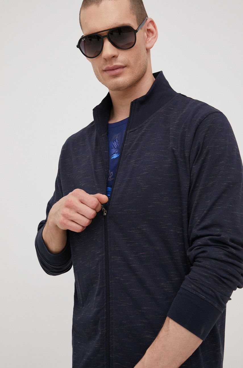 Lee Cooper bluza bawełniana męska kolor granatowy wzorzysta