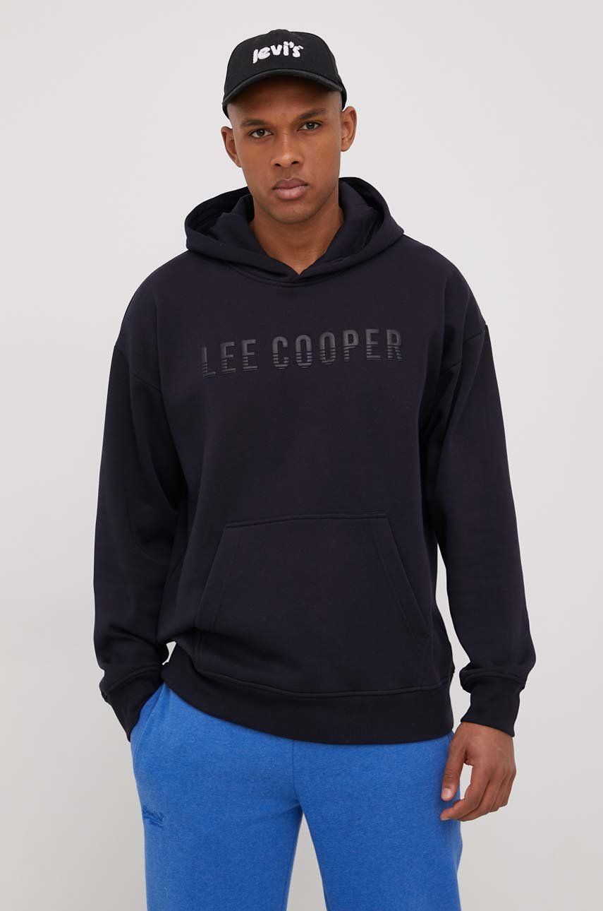 Lee Cooper bluza barbati, culoarea albastru marin, cu imprimeu ANSWEAR