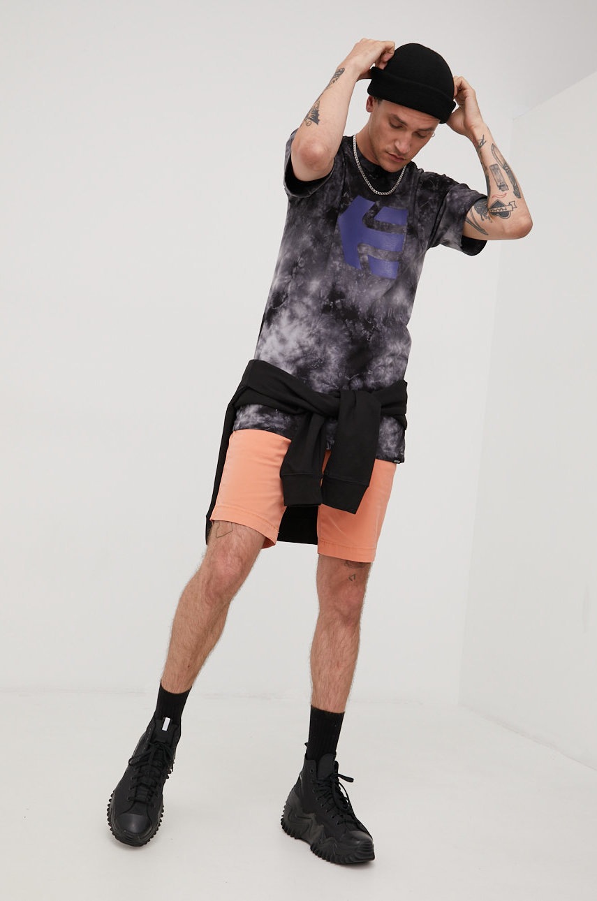 

Кофта Etnies чоловіча колір чорний однотонна
