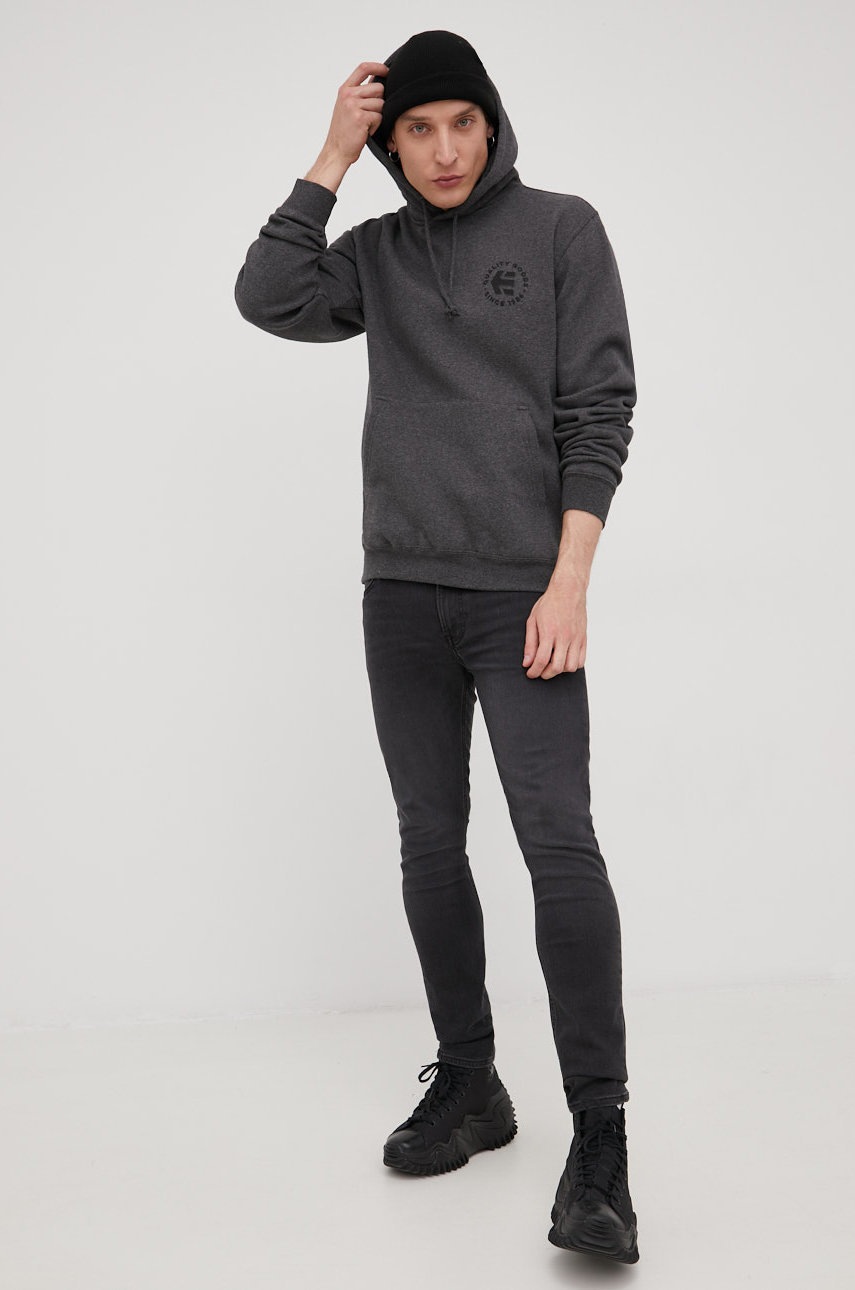 

Кофта Etnies чоловіча колір сірий меланж
