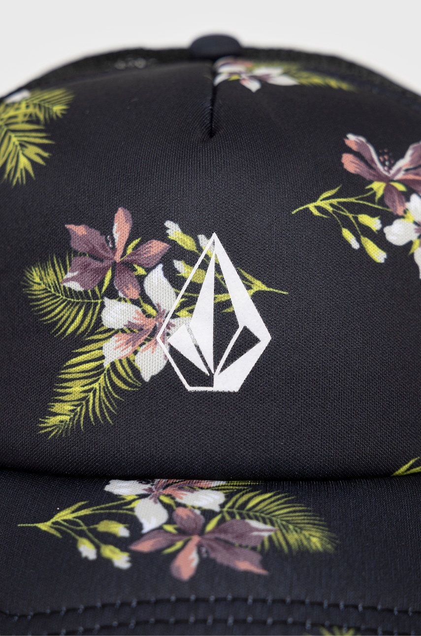 

Кепка Volcom колір чорний візерунок