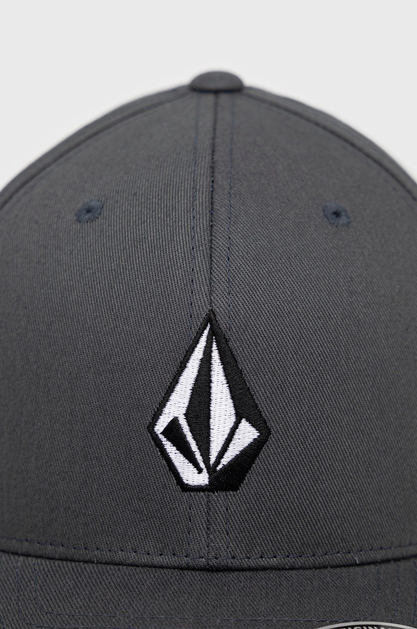 

Кепка Volcom колір сірий з аплікацією