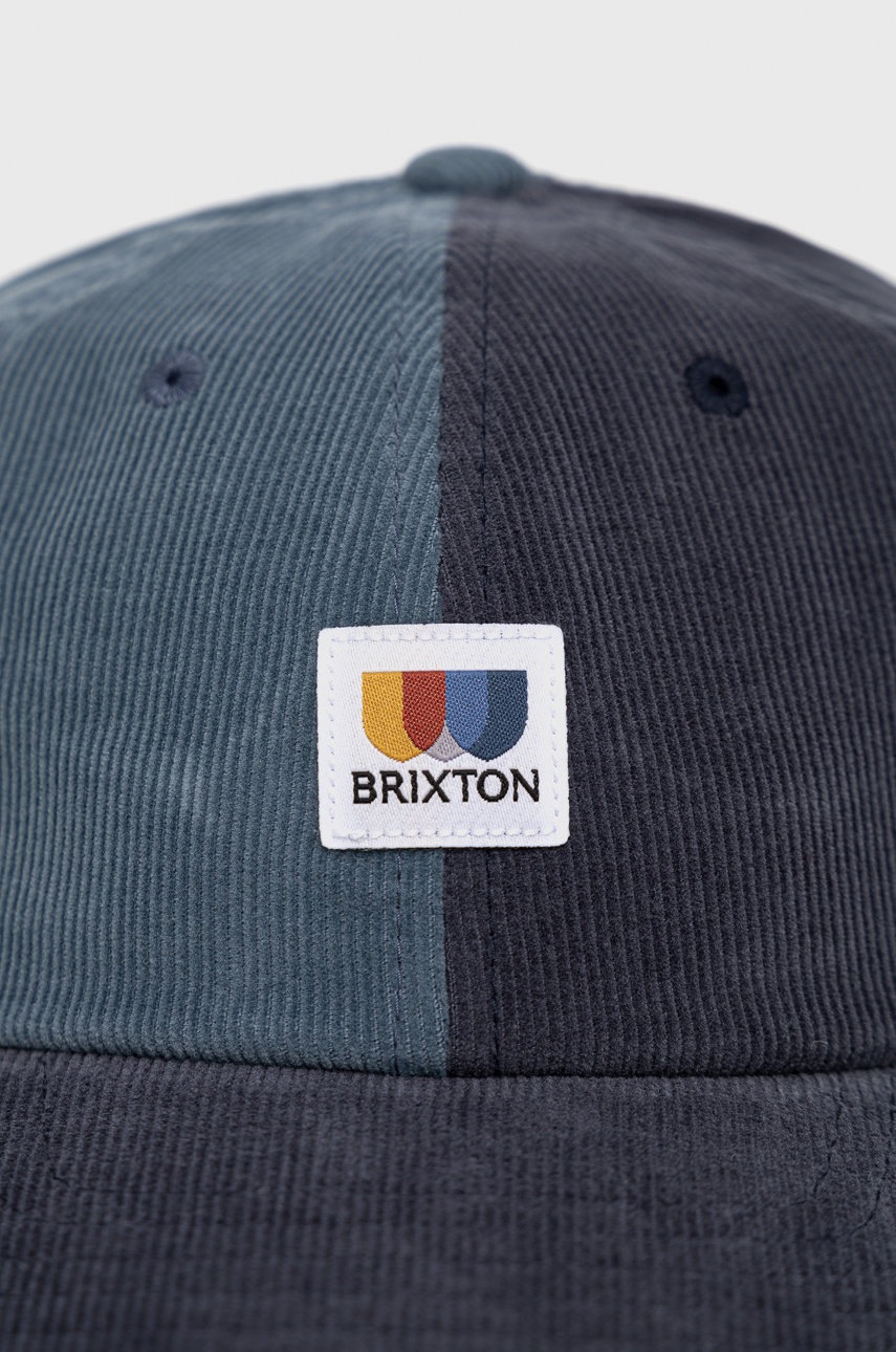 

Бавовняна кепка Brixton колір синій однотонна