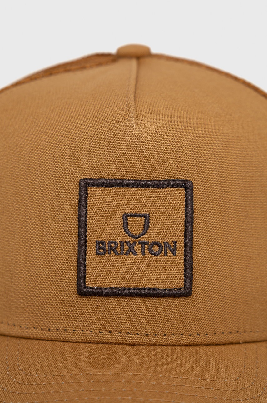 

Кепка Brixton колір коричневий з аплікацією