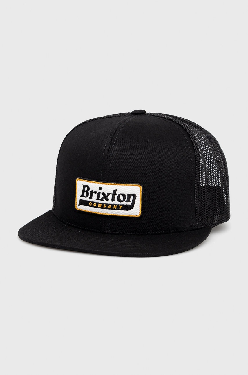 

Шапка Brixton в черно с апликация, Черен