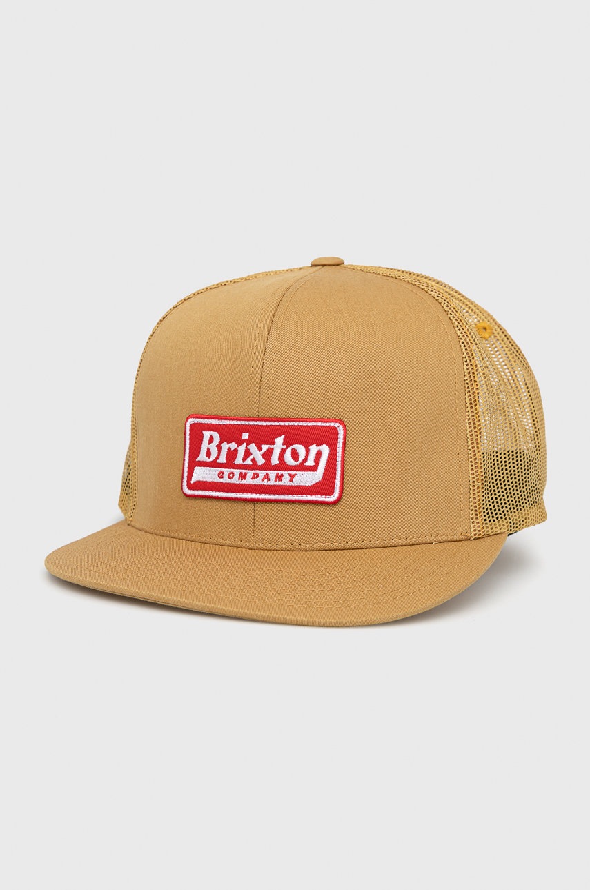 

Шапка Brixton в кафяво с апликация, Кафяв
