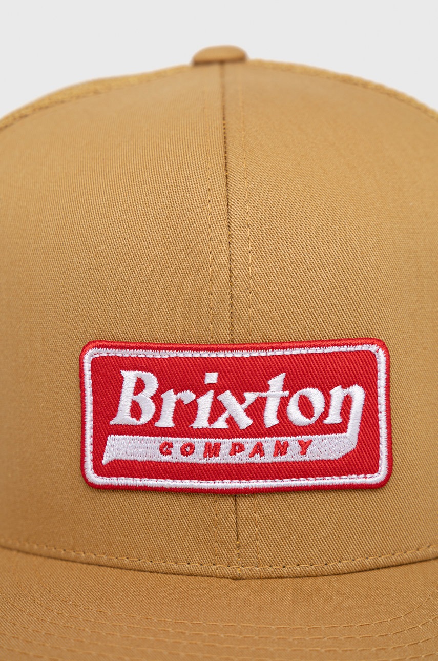 

Кепка Brixton цвет коричневый с аппликацией
