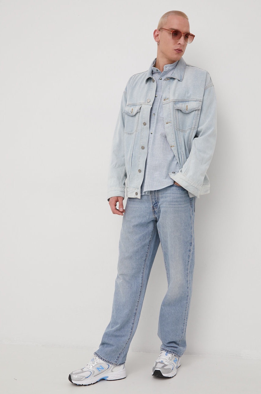 

Сорочка з домішкою льону Cross Jeans чоловіча regular зі стійкою