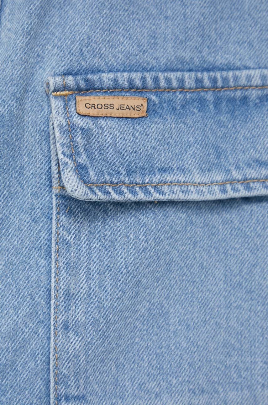 

Джинсовая рубашка Cross Jeans мужская regular классический воротник
