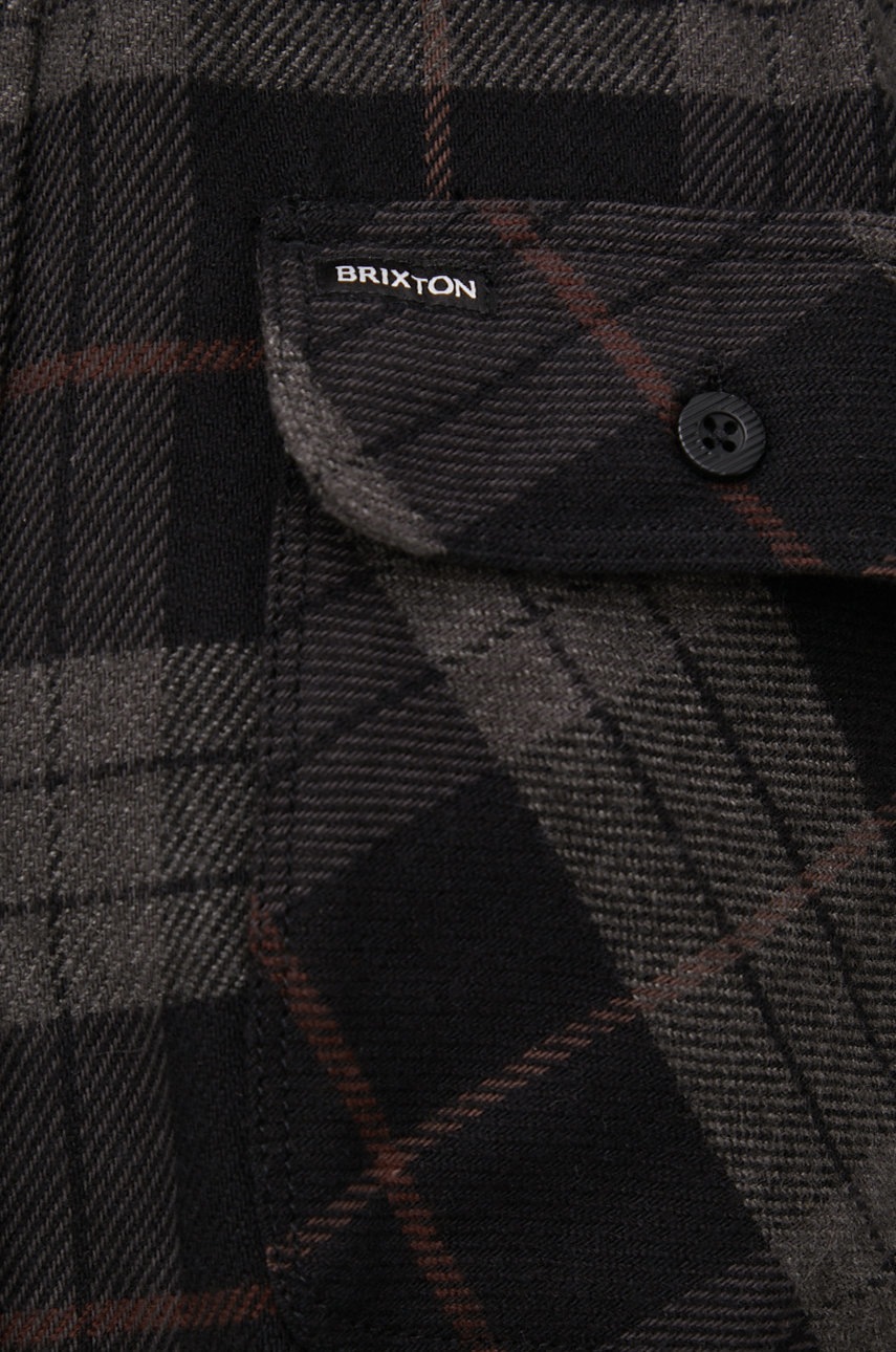 

Сорочка Brixton чоловіча колір чорний regular класичний комір