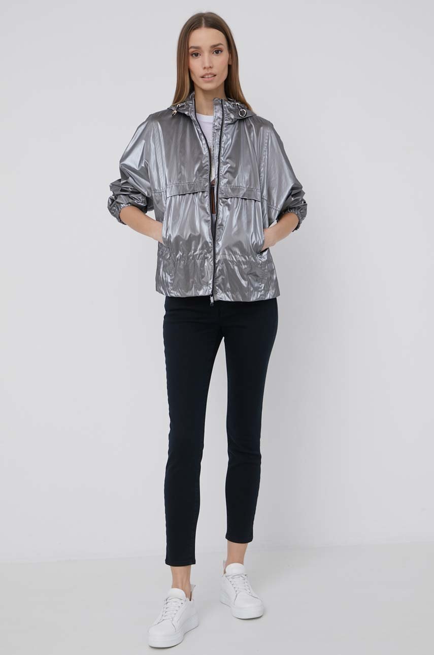 

Куртка Geox Palmaria жіноча колір сірий перехідна oversize