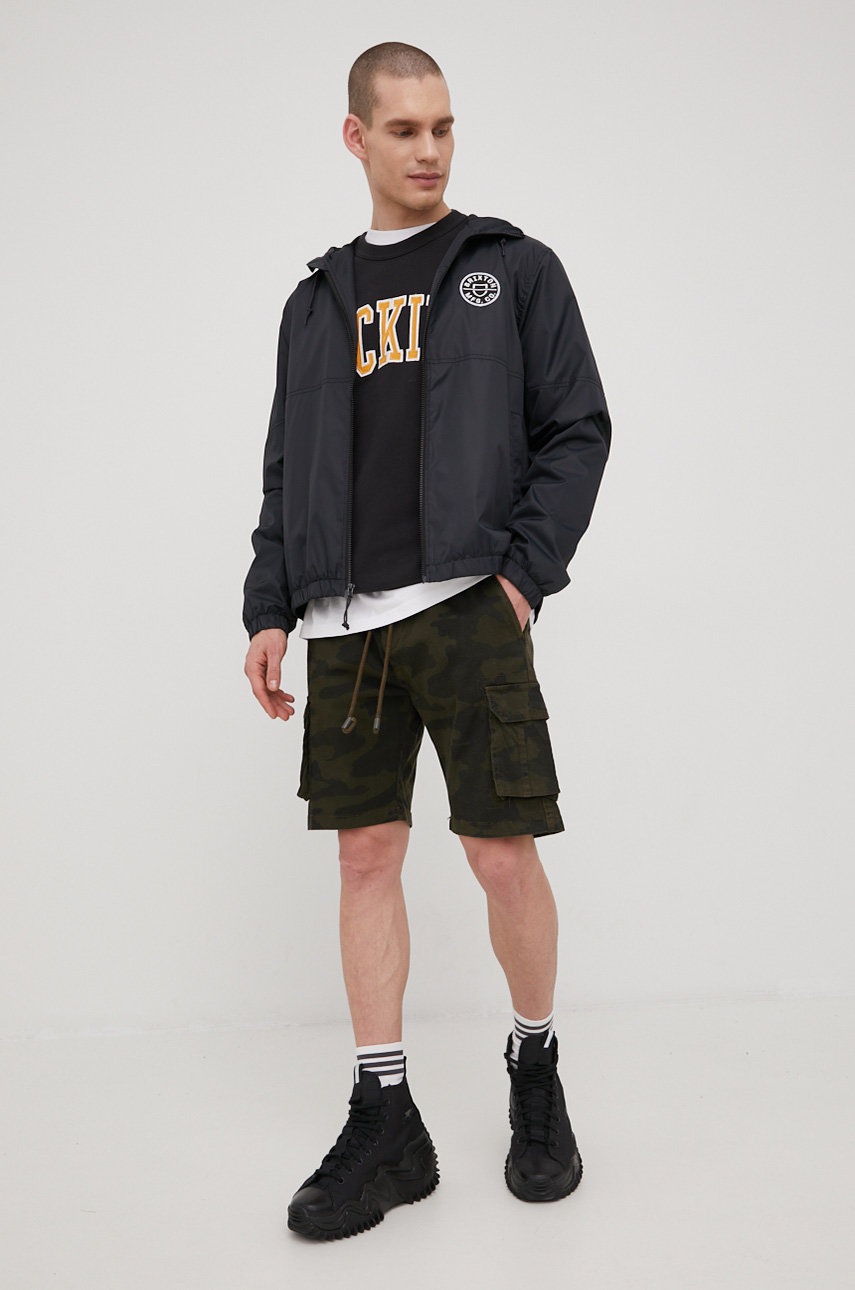 

Куртка Brixton мужская цвет чёрный переходная oversize
