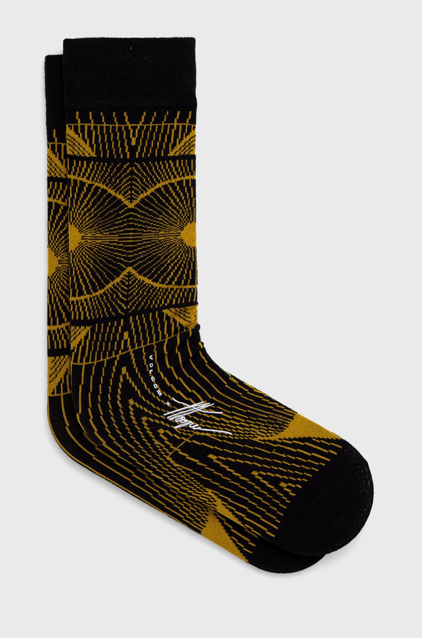 

Чорапи Volcom мъжко в кафяво, Кафяв