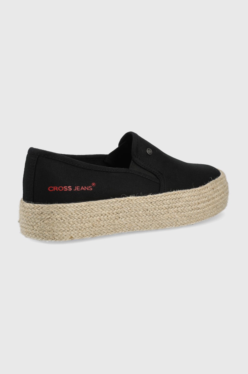 

Еспадрилі Cross Jeans колір чорний на платформі