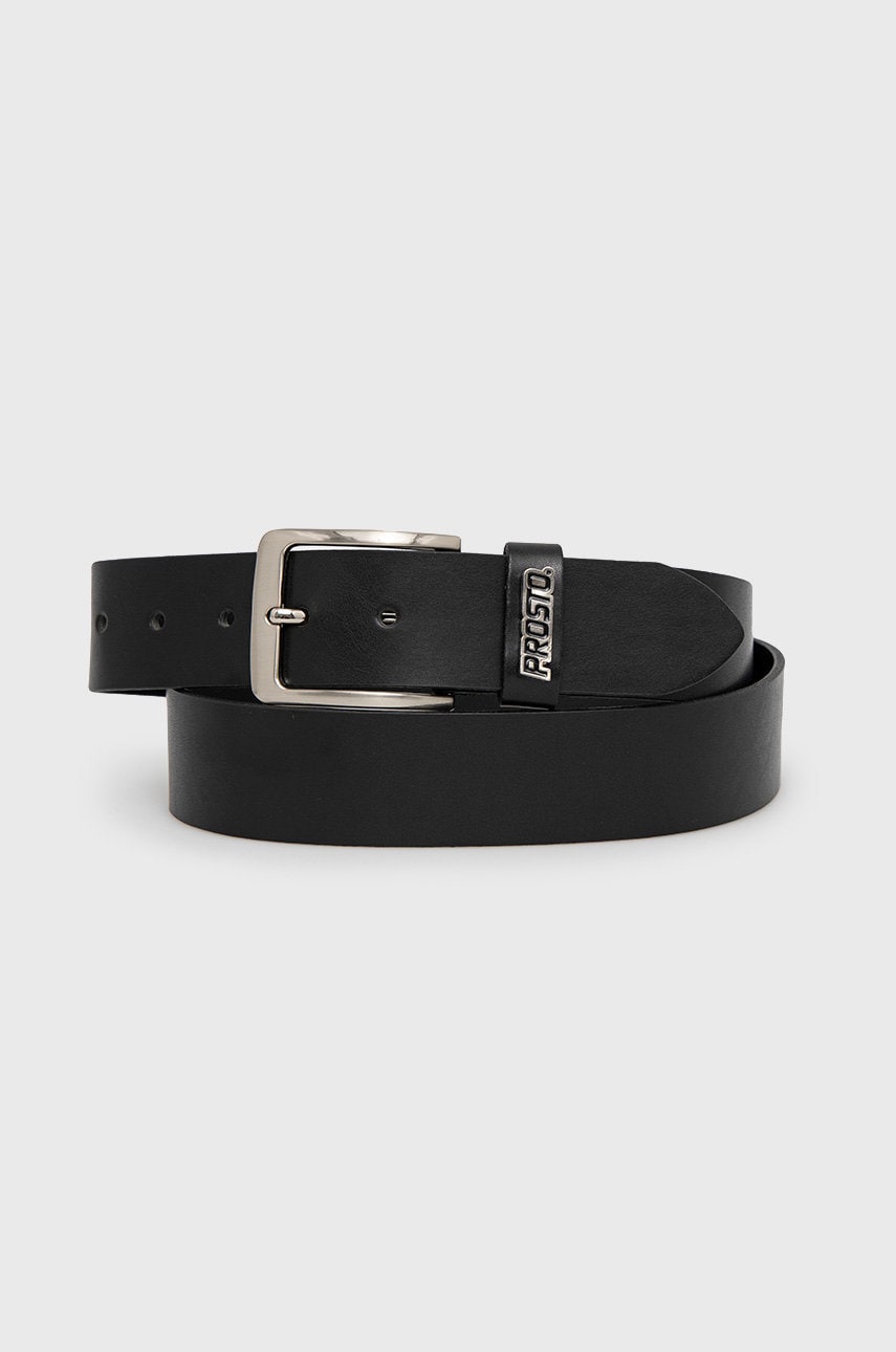 Prosto curea de piele pablito barbati, culoarea negru
