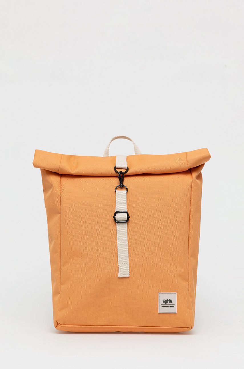 Lefrik plecak damski kolor pomarańczowy duży gładki