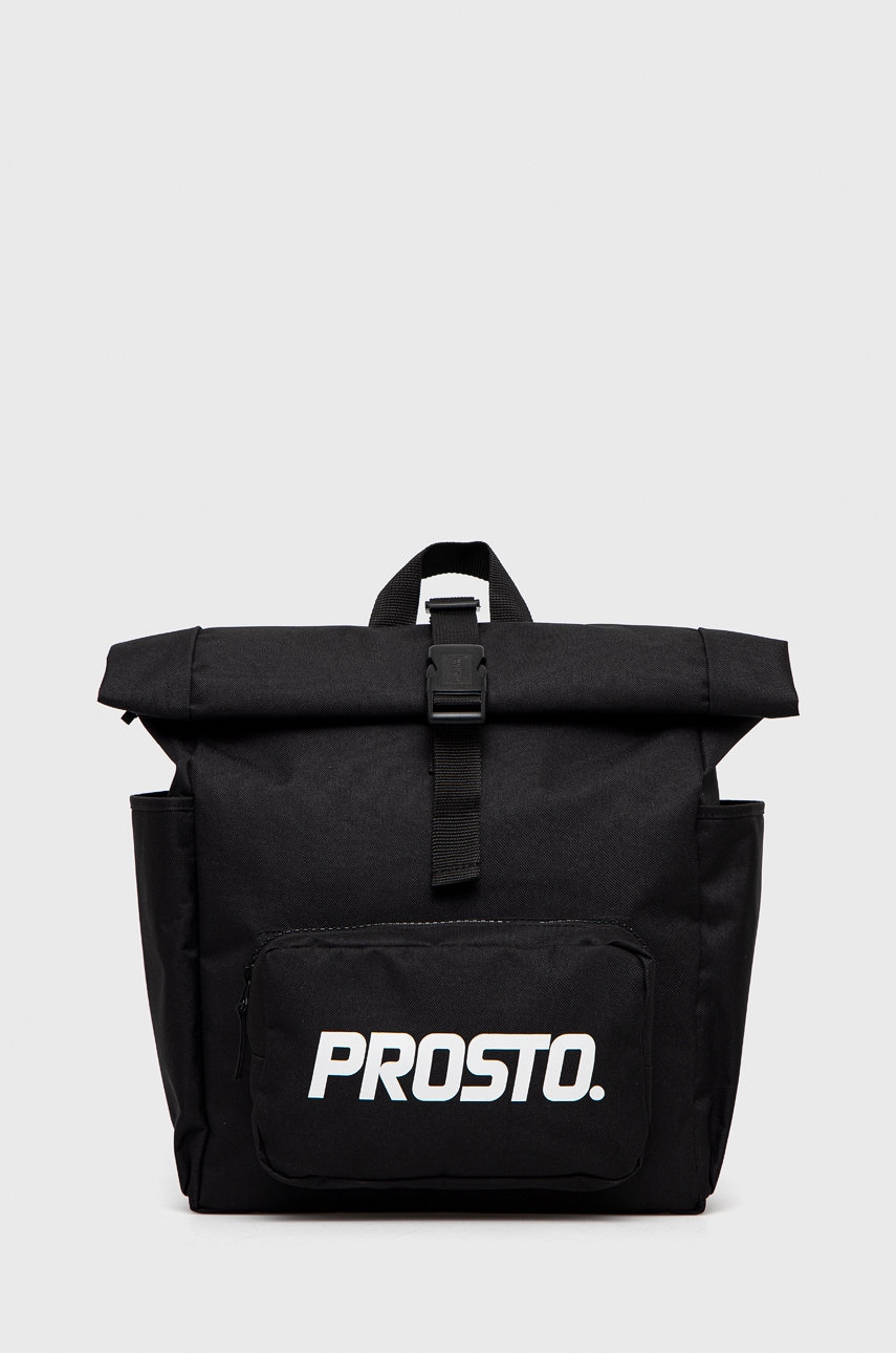 Prosto rucsac pleto barbati, culoarea negru, mare, cu imprimeu