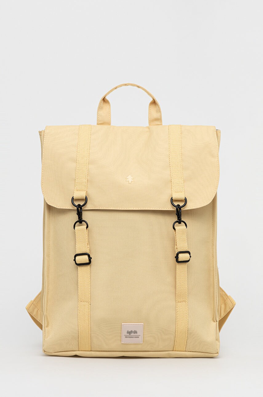 Lefrik rucsac culoarea galben, mare, neted