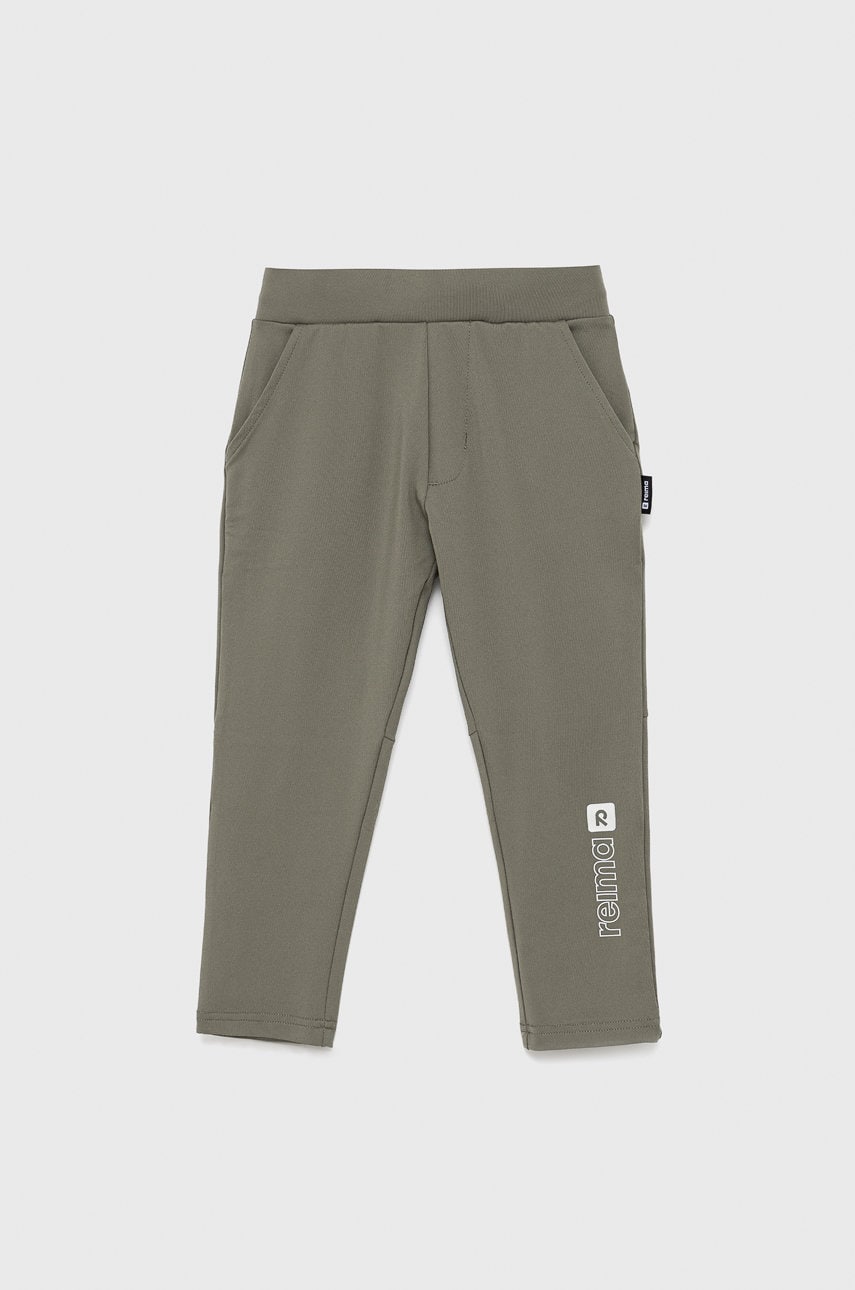 Reima pantaloni copii culoarea verde, cu imprimeu