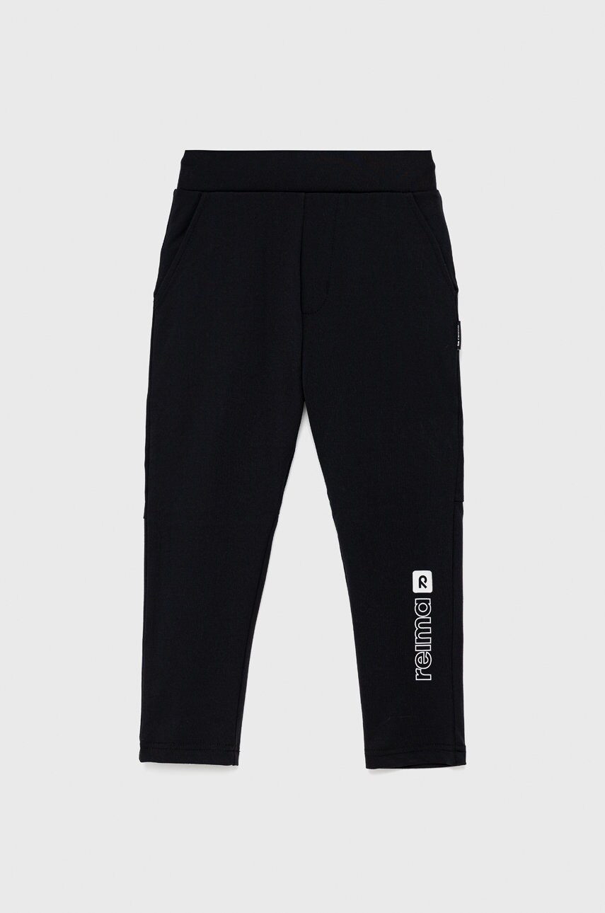 Reima pantaloni copii culoarea negru, cu imprimeu