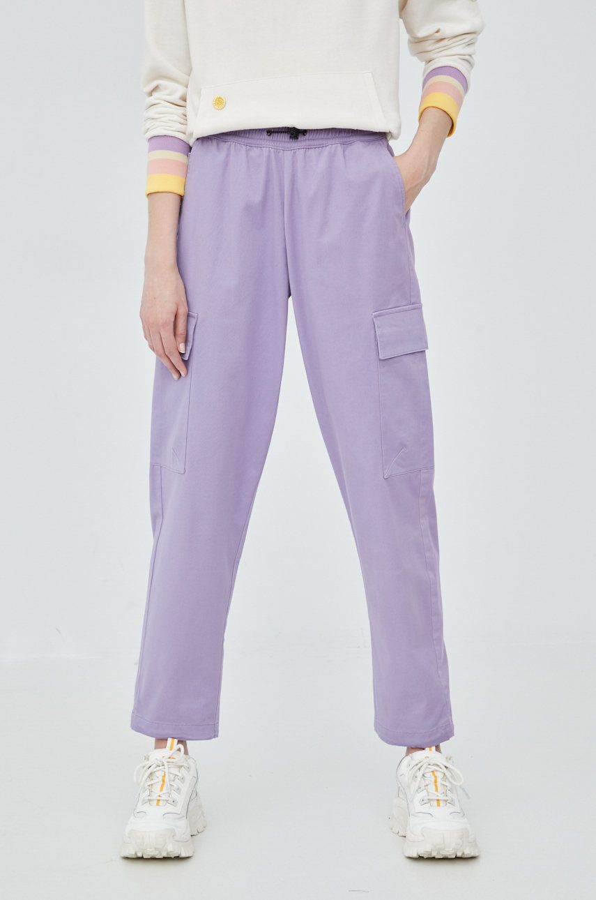 Element pantaloni femei, culoarea violet, fason cargo, high waist answear.ro imagine lareducerisioferte.ro 2022