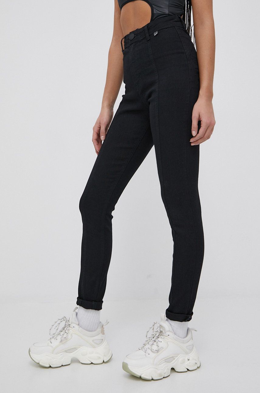 LaBellaMafia jeansi femei, culoarea negru, answear.ro