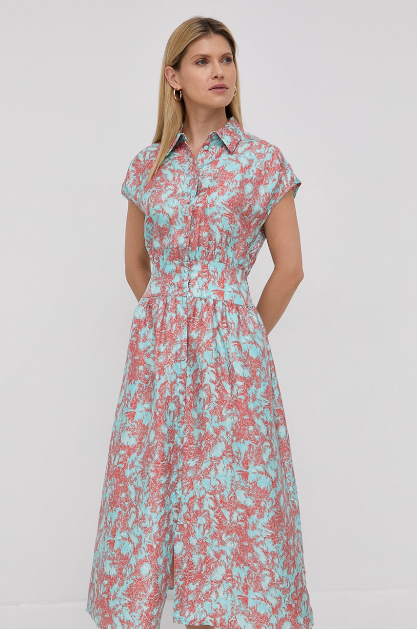 Beatrice b rochie de matase midi, evazati