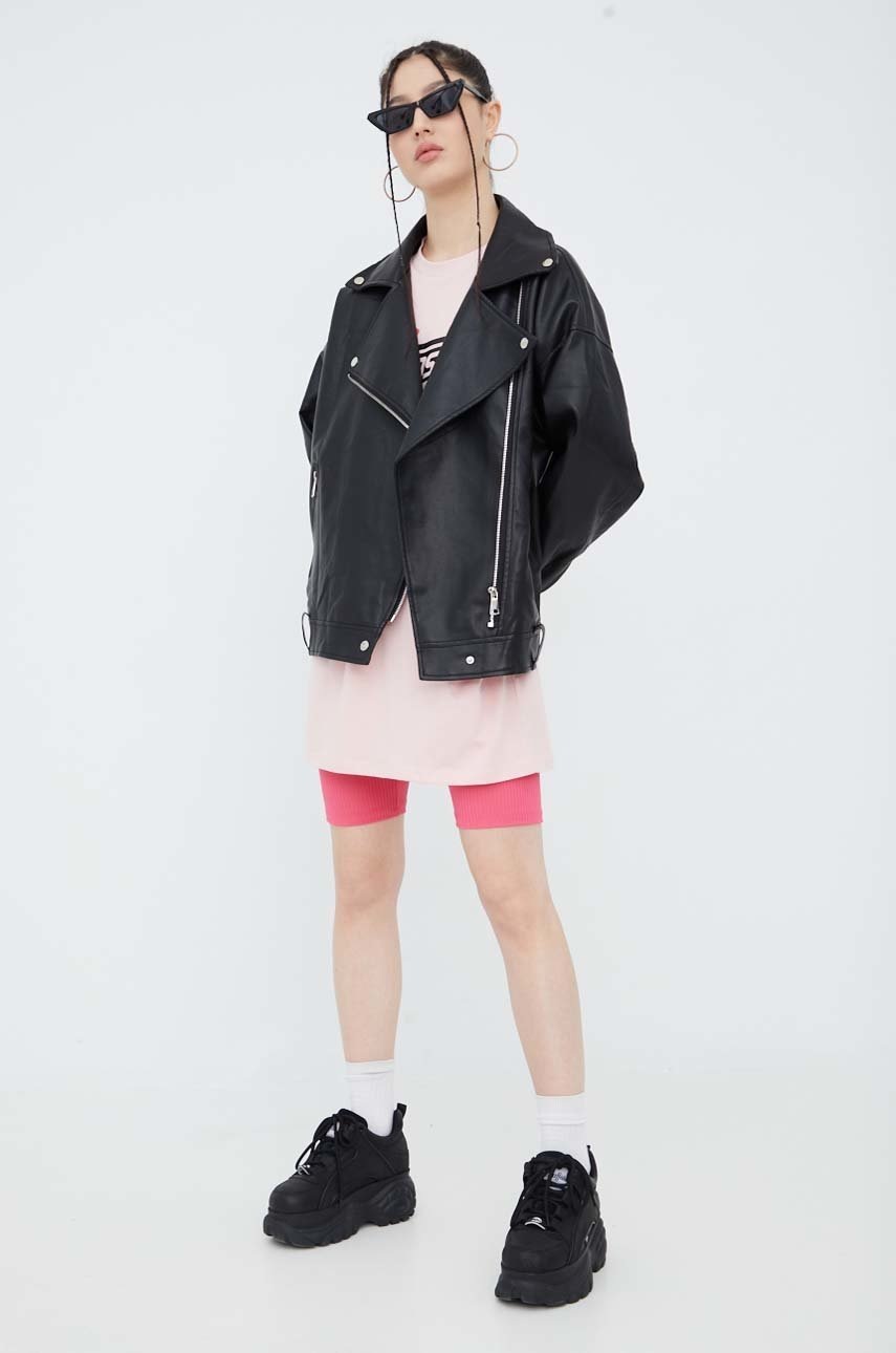

Хлопковое платье Prosto цвет розовый mini oversize