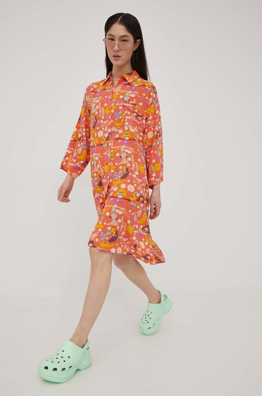 

Сукня Volcom колір помаранчевий mini oversize