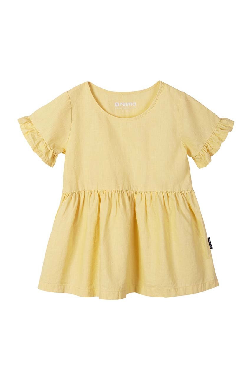 

Дитяча бавовняна сукня Reima Mekkonen колір жовтий mini oversize