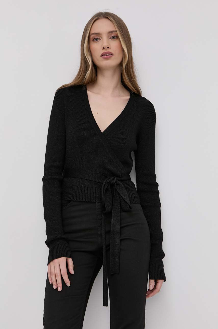 Silvian Heach cardigan femei, culoarea negru, light answear.ro