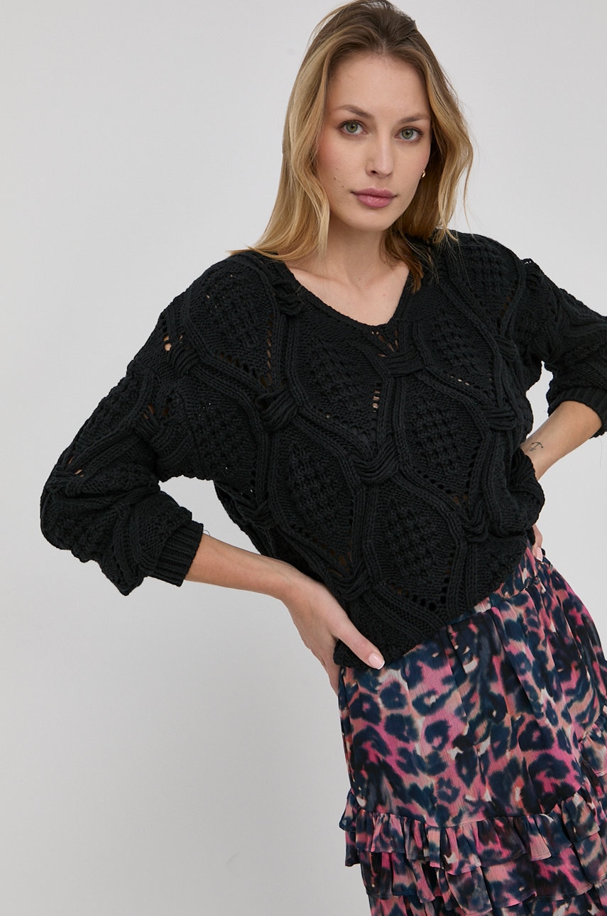 Silvian heach pulover femei, culoarea negru,