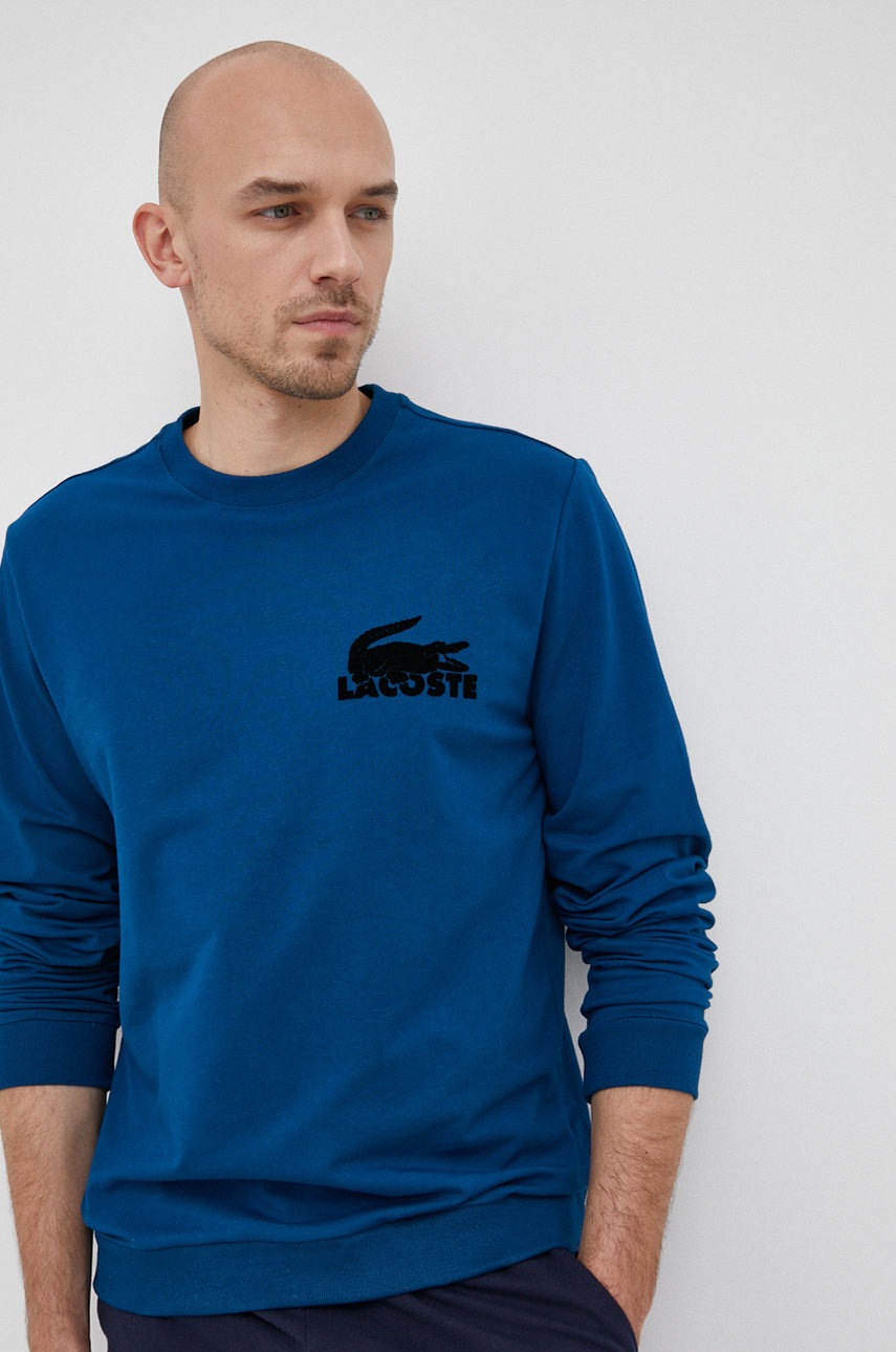 

Суичър Lacoste в тюркоазено с апликация, Тюркоазен