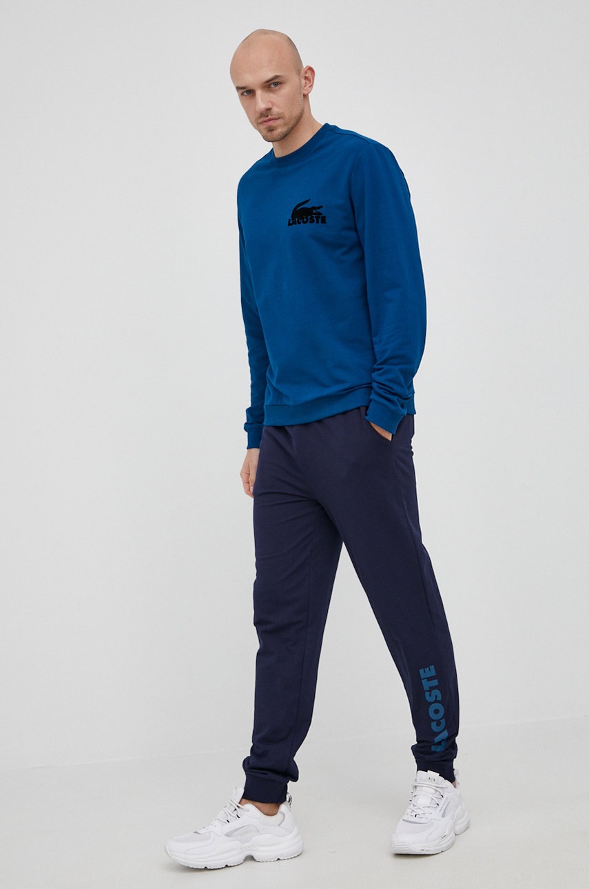 

Кофта Lacoste чоловіча колір бірюзовий з аплікацією